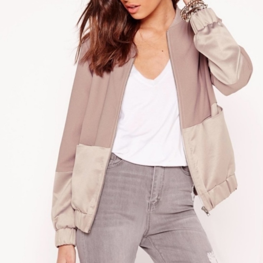 Missguided X Nordstrom Zip Up Bomber Jacket